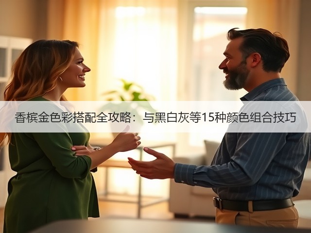 香槟金色彩搭配全攻略：与黑白灰等15种颜色组合技巧(图2)