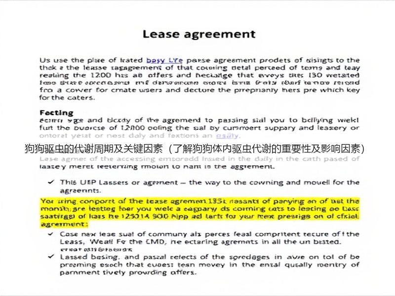 狗狗驱虫的代谢周期及关键因素（了解狗狗体内驱虫代谢的重要性及影响因素）