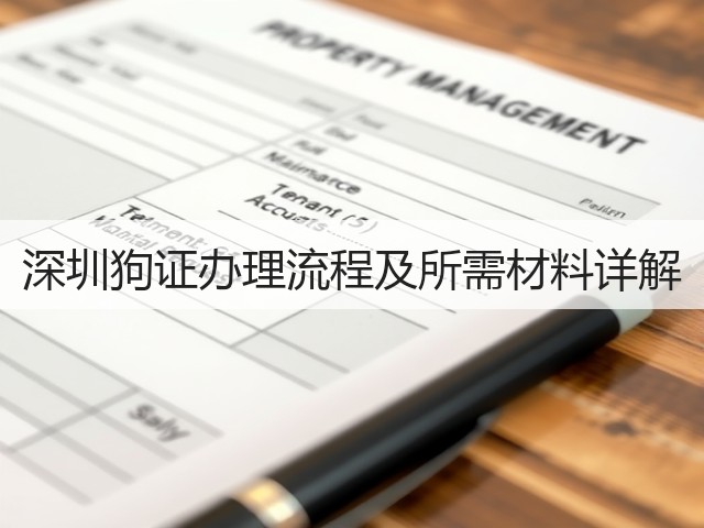 深圳狗证办理流程及所需材料详解(图1) 深圳狗证办理流程及所需材料详解(图1)