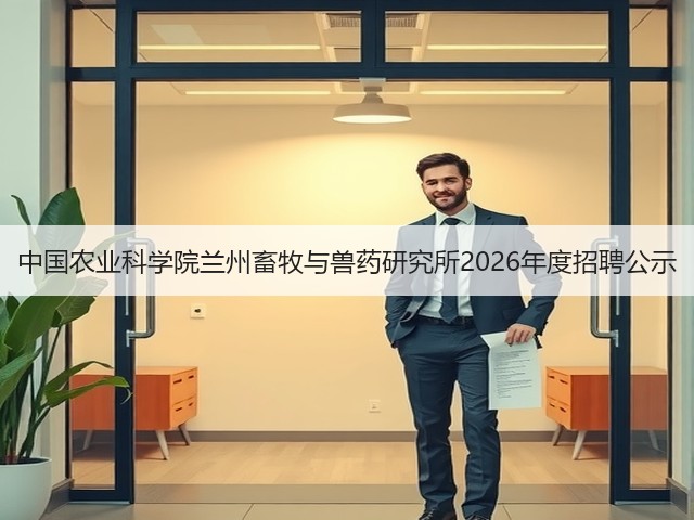 中国农业科学院兰州畜牧与兽药研究所2026年度招聘公示(图3) 中国农业科学院兰州畜牧与兽药研究所2026年度招聘公示(图3)
