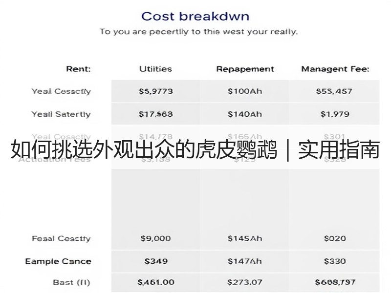 如何挑选外观出众的虎皮鹦鹉｜实用指南