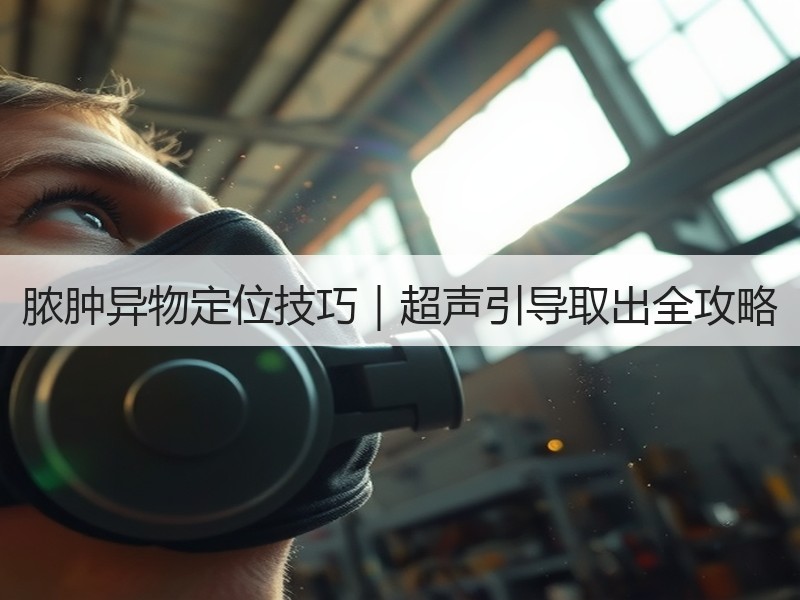 脓肿异物定位技巧｜超声引导取出全攻略