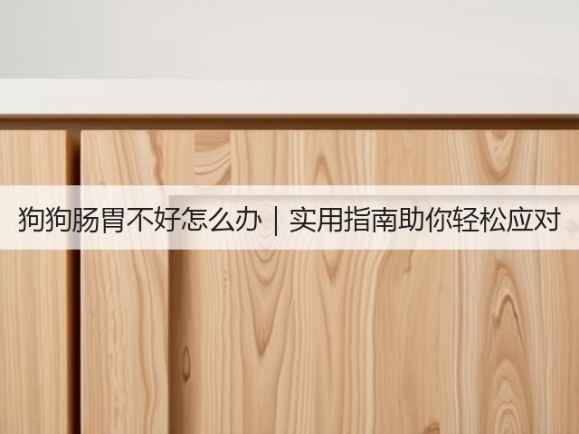 狗狗肠胃不好怎么办|实用指南助你轻松应对(图2) 狗狗肠胃不好怎么办|实用指南助你轻松应对(图2)