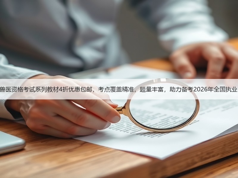 年终福利 | 执业兽医资格考试系列教材4折优惠包邮，考点覆盖精准，题量丰富，助力