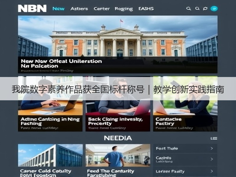 我院数字素养作品获全国标杆称号｜教学创新实践指南