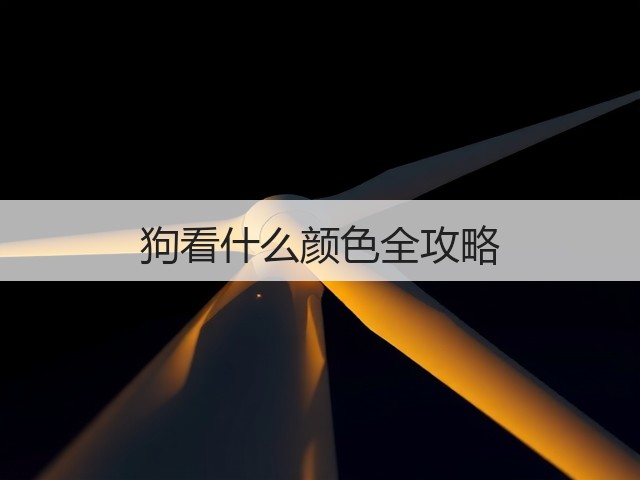 狗看什么颜色全攻略(图1) 狗看什么颜色全攻略(图1)