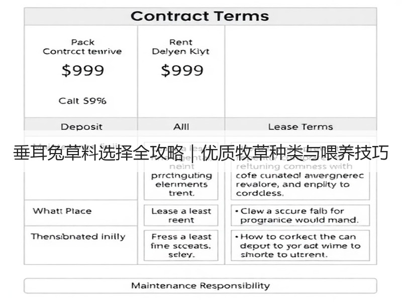 垂耳兔草料选择全攻略｜优质牧草种类与喂养技巧