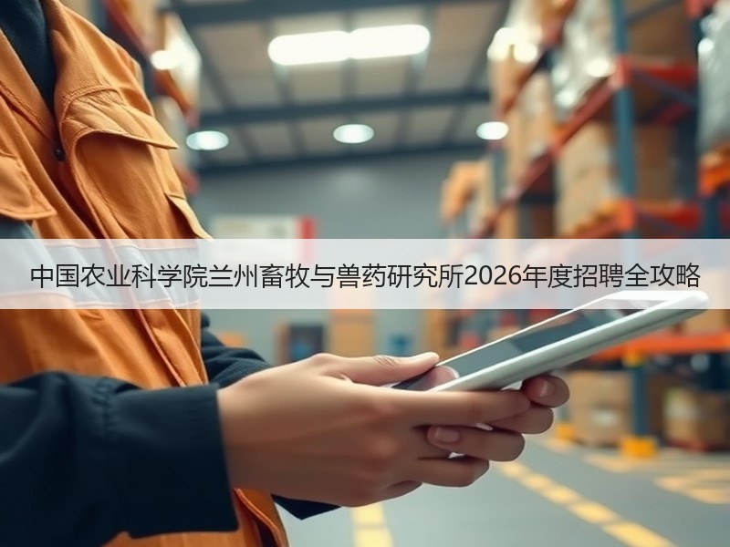 中国农业科学院兰州畜牧与兽药研究所2026年度招聘全攻略