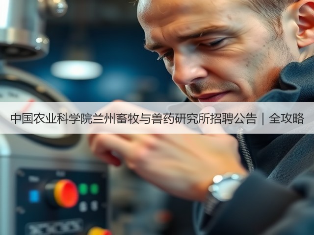 中国农业科学院兰州畜牧与兽药研究所招聘公告|全攻略(图3) 中国农业科学院兰州畜牧与兽药研究所招聘公告|全攻略(图3)