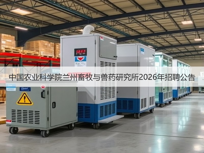 中国农业科学院兰州畜牧与兽药研究所2026年招聘公告