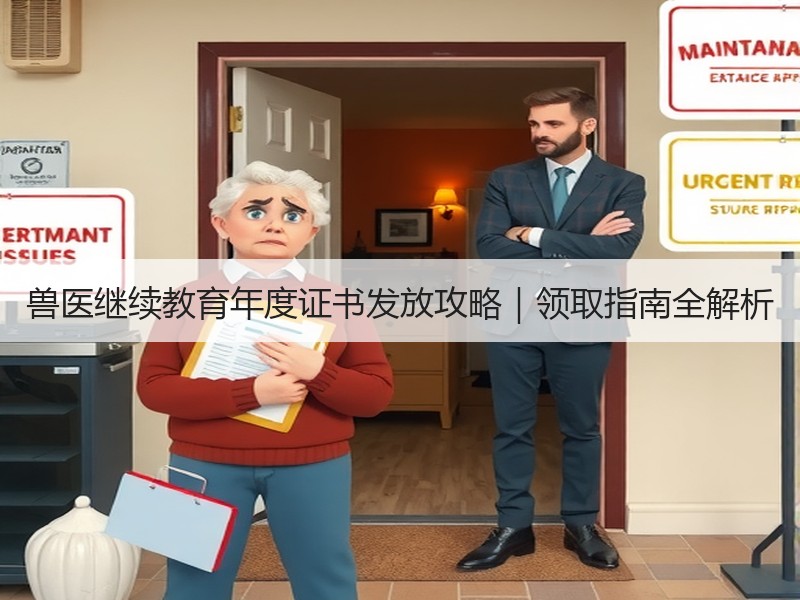 兽医继续教育年度证书发放攻略｜领取指南全解析