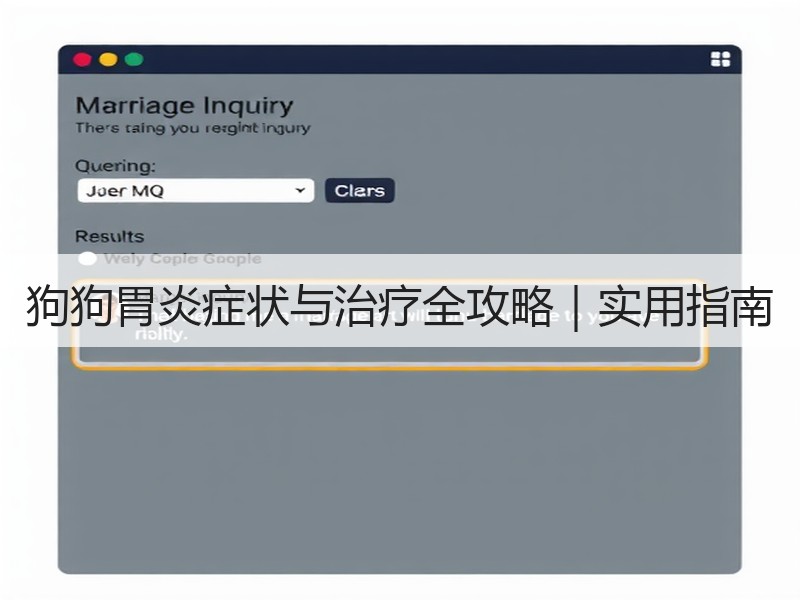 狗狗胃炎症状与治疗全攻略｜实用指南