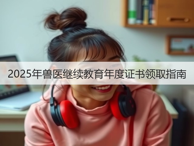 2025年兽医继续教育年度证书领取指南(图2) 2025年兽医继续教育年度证书领取指南(图2)