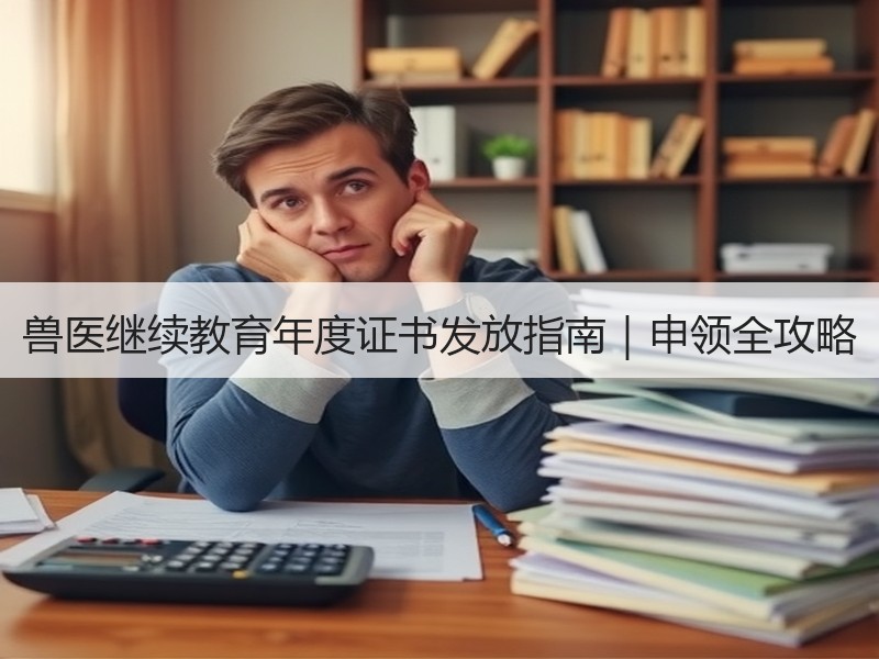 兽医继续教育年度证书发放指南｜申领全攻略
