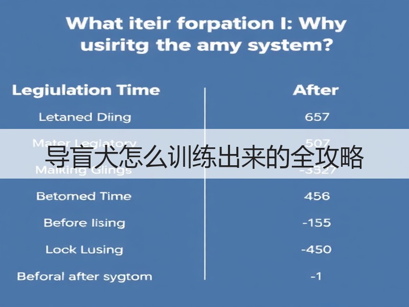 导盲犬怎么训练出来的全攻略