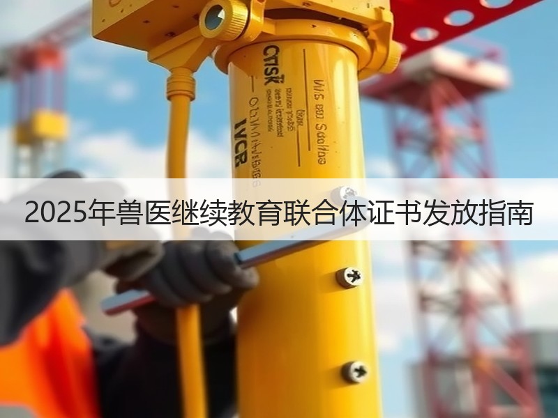 2025年兽医继续教育联合体证书发放指南