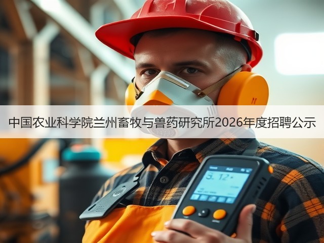 中国农业科学院兰州畜牧与兽药研究所2026年度招聘公示(图1) 中国农业科学院兰州畜牧与兽药研究所2026年度招聘公示(图1)