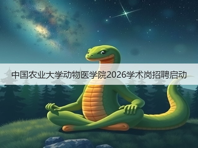 中国农业大学动物医学院2026学术岗招聘启动(图3)