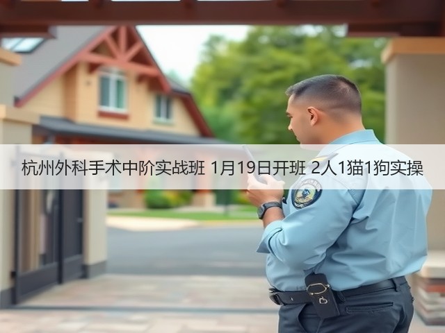 杭州外科手术中阶实战班 1月19日开班 2人1猫1狗实操(图1)