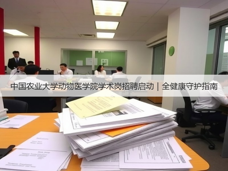 中国农业大学动物医学院学术岗招聘启动｜全健康守护指南