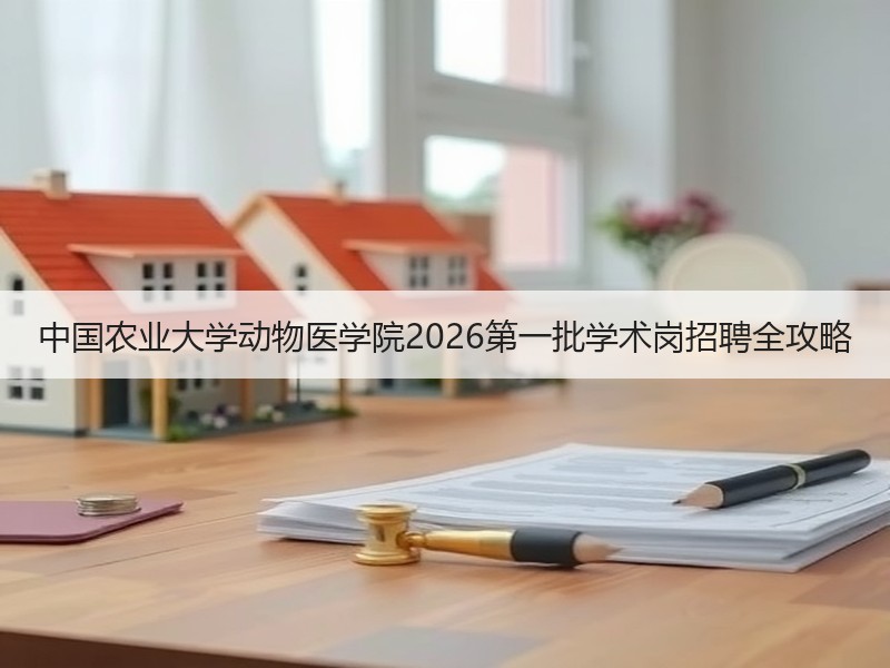 中国农业大学动物医学院2026第一批学术岗招聘全攻略