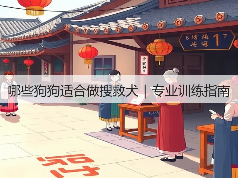 哪些狗狗适合做搜救犬｜专业训练指南