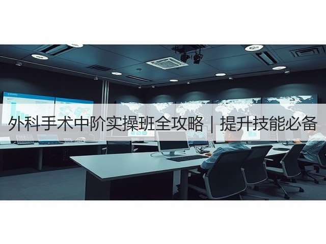 外科手术中阶实操班全攻略|提升技能必备(图1) 外科手术中阶实操班全攻略|提升技能必备(图1)