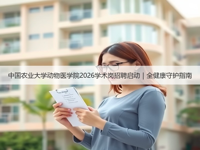 中国农业大学动物医学院2026学术岗招聘启动｜全健康守护指南