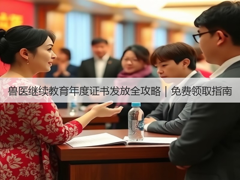 兽医继续教育年度证书发放全攻略｜免费领取指南
