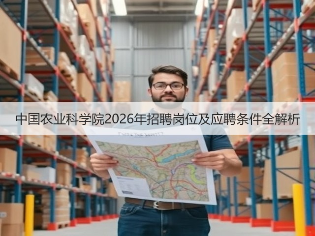 中国农业科学院2026年招聘岗位及应聘条件全解析(图1)